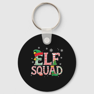 Elf Squad Christmas Family Matching Pyjamas Kids F Key Ring