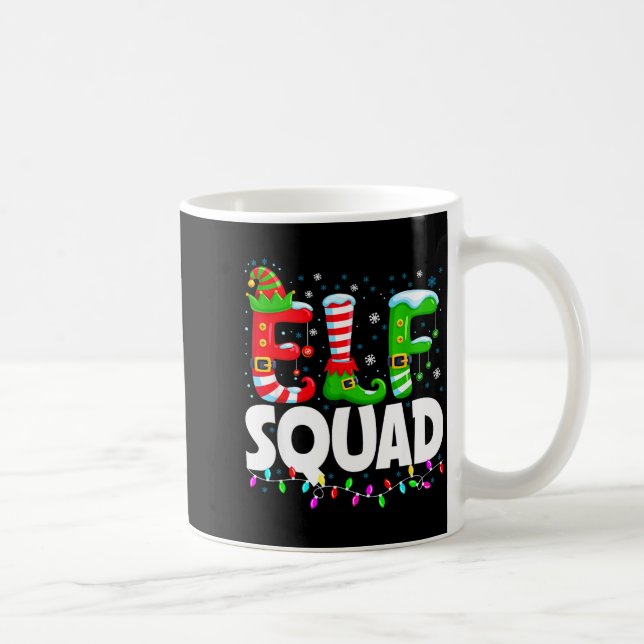 Elf Squad Christmas Family Matching Xmas Pajamas  Coffee Mug (Right)