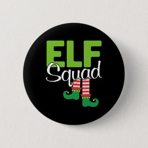 Elf Squad Christmas Gift 6 Cm Round Badge