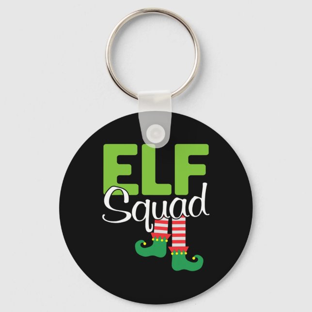 Elf Squad Christmas Gift  Key Ring (Front)