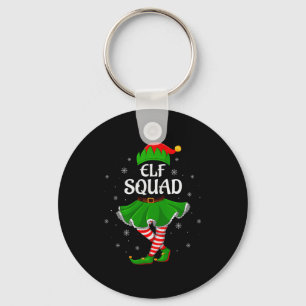 Elf Squad Christmas Matching Family Girls Women El Key Ring