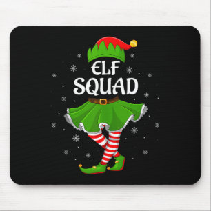 Elf Squad Christmas Matching Family Girls Women El Mouse Pad