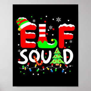 Elf Squad Christmas Matching Family Toddler Boy Gi Poster