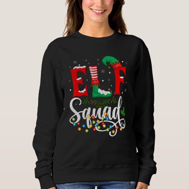 Elf Squad Christmas Matching Family Toddler Boy Gi Sweatshirt (Front)