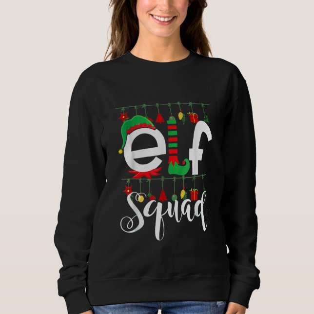 Elf Squad Christmas Matching Family Xmas Toddler B Sweatshirt (Front)
