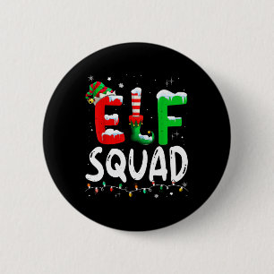 Elf Squad Family Christmas Matching Pyjamas Funny 6 Cm Round Badge
