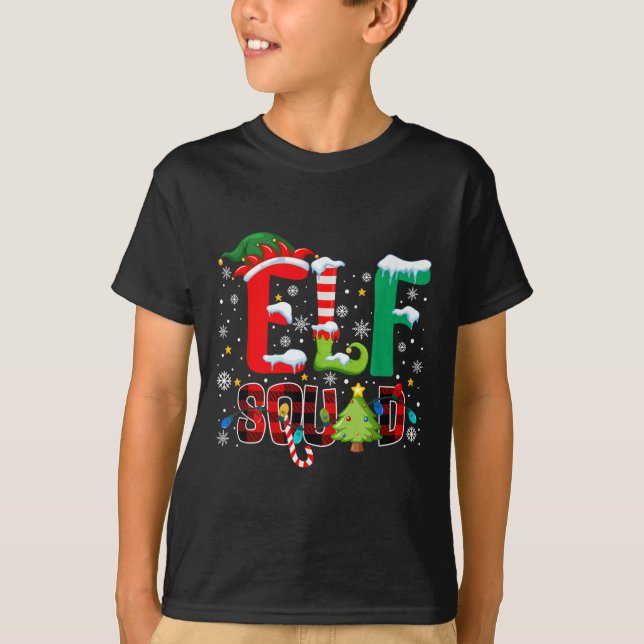 Elf Squad Family Christmas Matching Xmas Pyjamas B T-Shirt (Front)