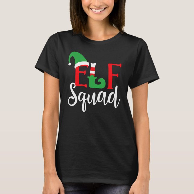 Elf Squad Funny Christmas Matching Top Beautiful D (Front)