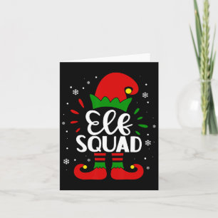 Elf Squad Funny Elf Family Christmas Matching Paja Card
