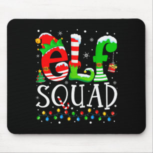 Elf Squad Funny Elf Family Christmas Matching Paja Mouse Pad