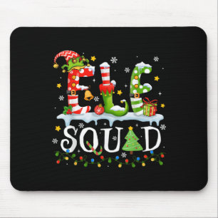 Elf Squad Funny Elf Family Christmas Matching Paja Mouse Pad