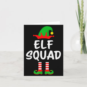 Elf Squad Matching Family Christmas  Card