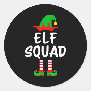 Elf Squad Matching Family Christmas  Classic Round Sticker