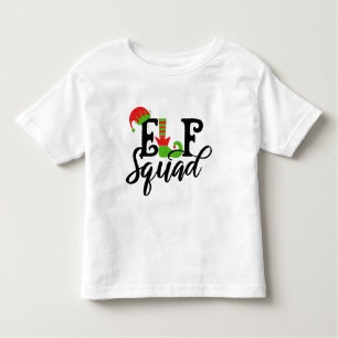 Elf Squad Modern Typography Christmas Holidays Toddler T-Shirt