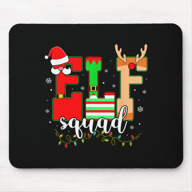 Elf Squad Pajamas For Women Adults Girls Boys Kids Mouse Pad (Front)