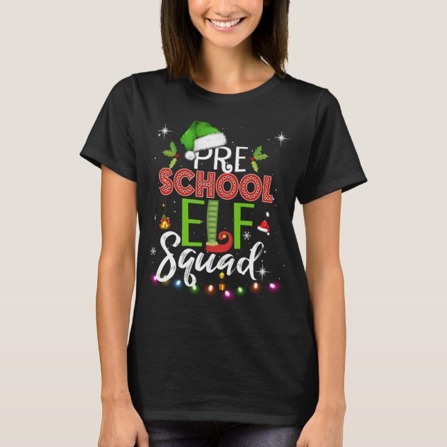 Elf Squad Pre School Christmas Teacher Top (Front)