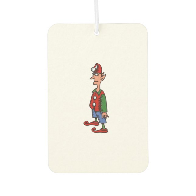 Elf Standing At Attention car air freshener (Front)