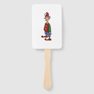 Elf Standing At Attention rectangle hand fans