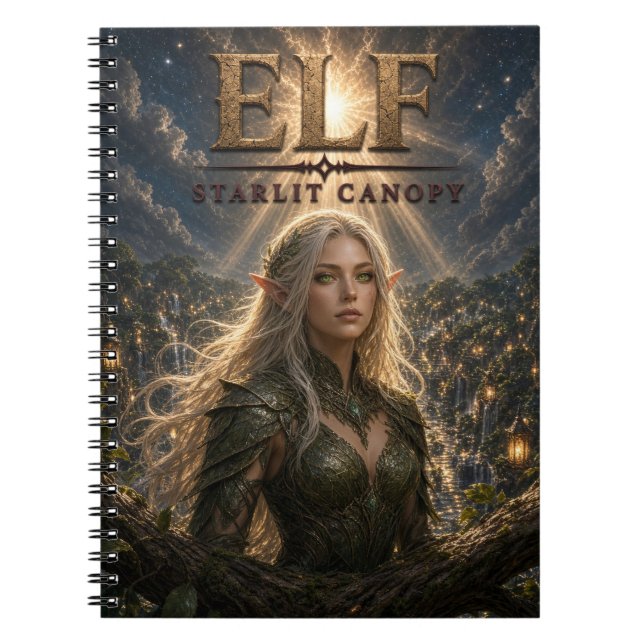 Elf Starlit Canopy Dark Cinema Notebook (Front)