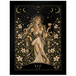 Elf, Starlit Tarot Art Postcard