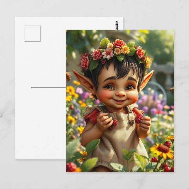 Elf Strawberry  Postcard (Front/Back)
