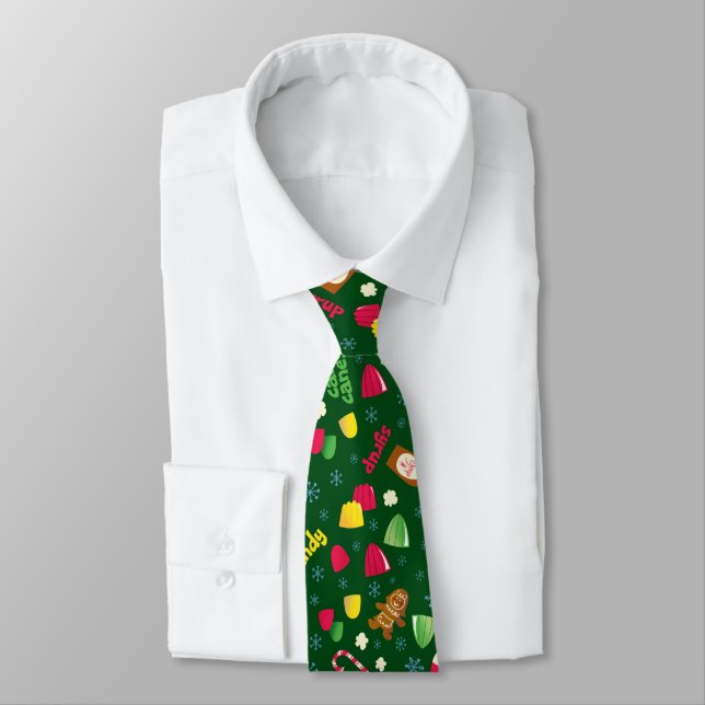 Elf the Movie Candy Pattern Tie (Tied)