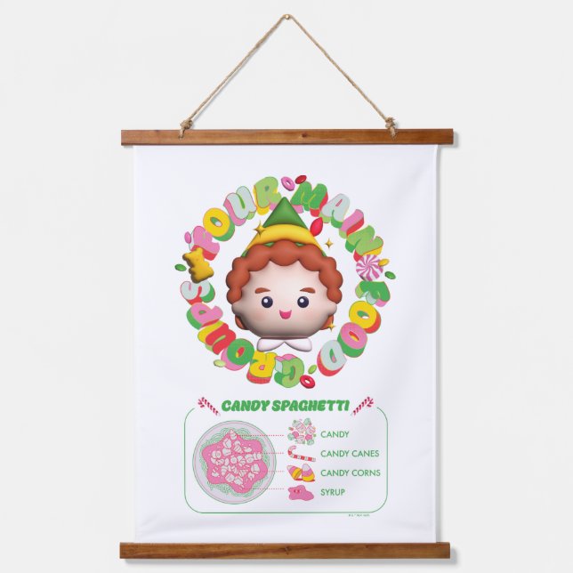 Elf the Movie | Four Main Food Groups Hanging Tapestry (Front)