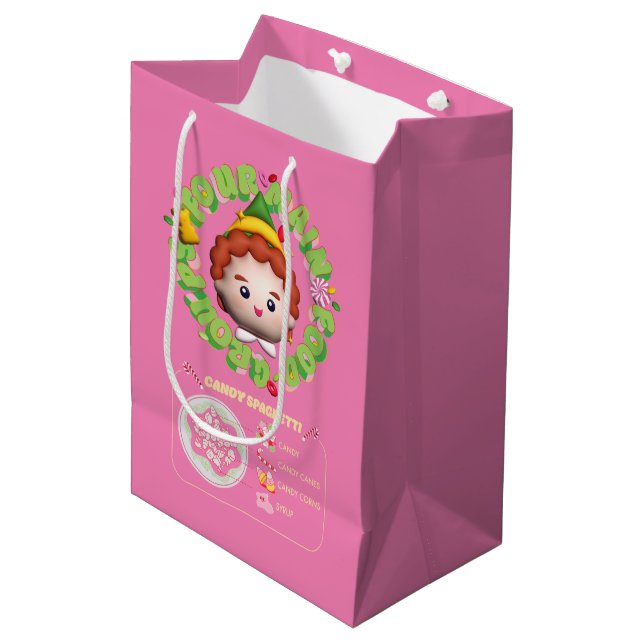 Elf the Movie | Four Main Food Groups Medium Gift Bag (Front Angled)