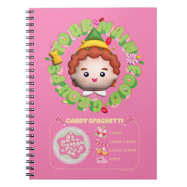 Elf the Movie | Four Main Food Groups Notebook (Front)