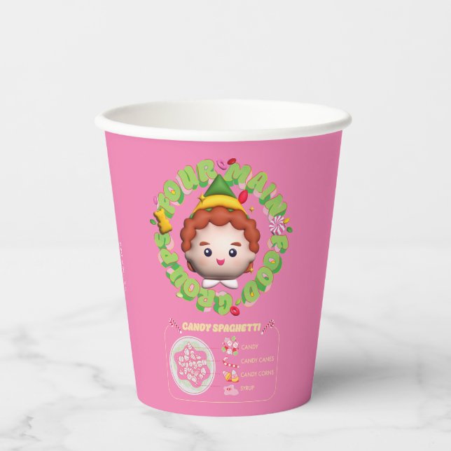Elf the Movie | Four Main Food Groups Paper Cups (Front)