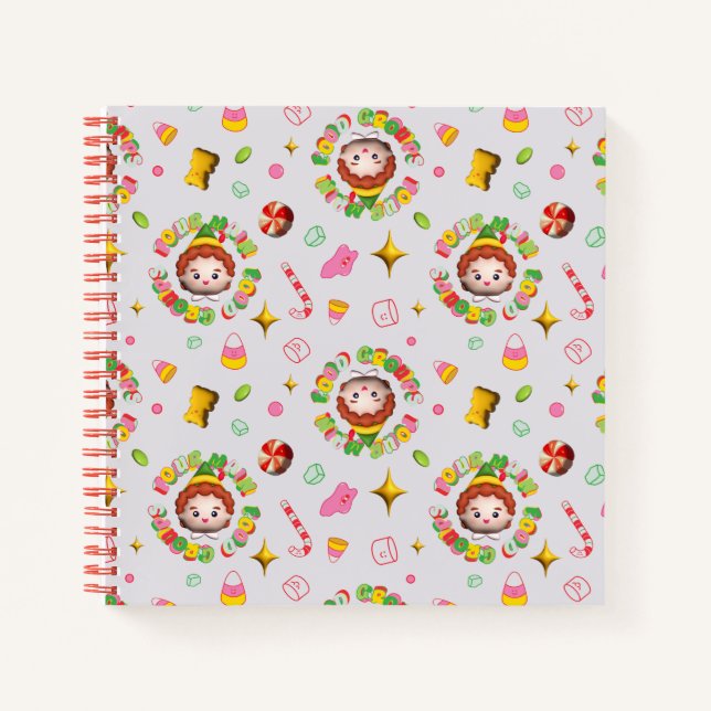 Elf the Movie | Four Main Food Groups Pattern Notebook (Front)
