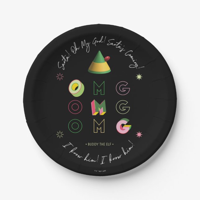 Elf the Movie | Santa OMG Paper Plate (Front)