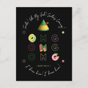 Elf the Movie   Santa OMG Postcard