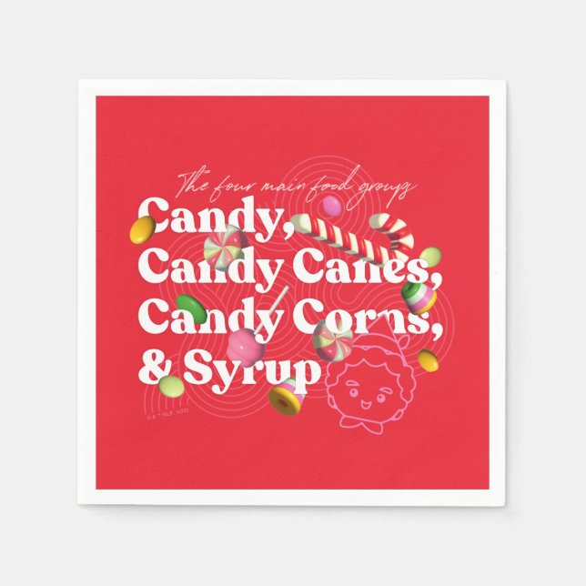 Elf the Movie | The Four Main Food Groups Napkin (Front)
