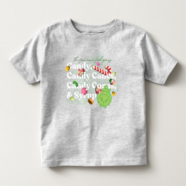 Elf the Movie | The Four Main Food Groups Toddler T-Shirt (Front)