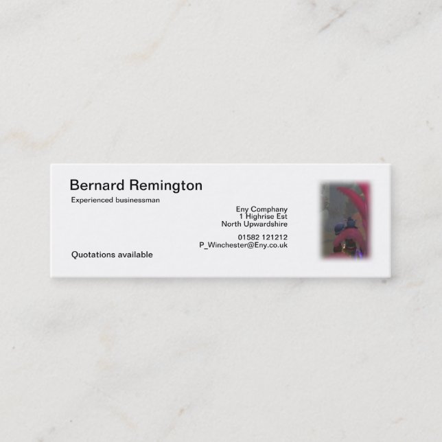 Elf traveler mini business card (Front)