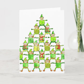 Elf Tree Christmas Card
