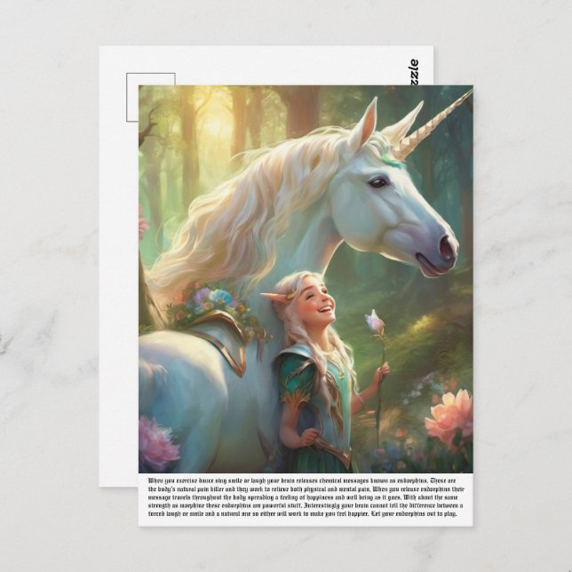 Elf Unicorn Postcard (Front/Back)