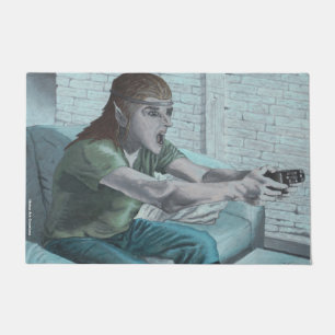Elf Video Gamer Doormat