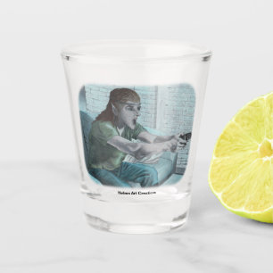 Elf Video Gamer Game Boss Fight Fantasy Shot Glass