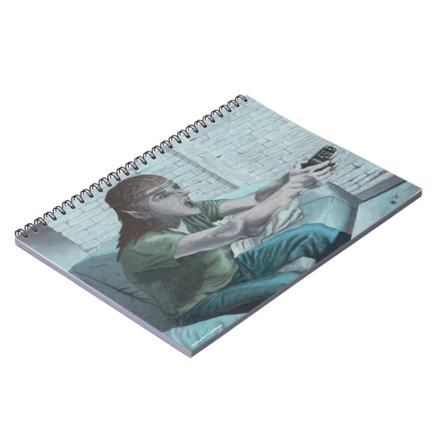 Elf Video Gamer Spiral Notebook (Left Side)