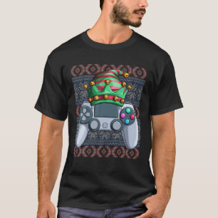 Elf Video Gamer Ugly Christmas Game Controller Xma T-Shirt