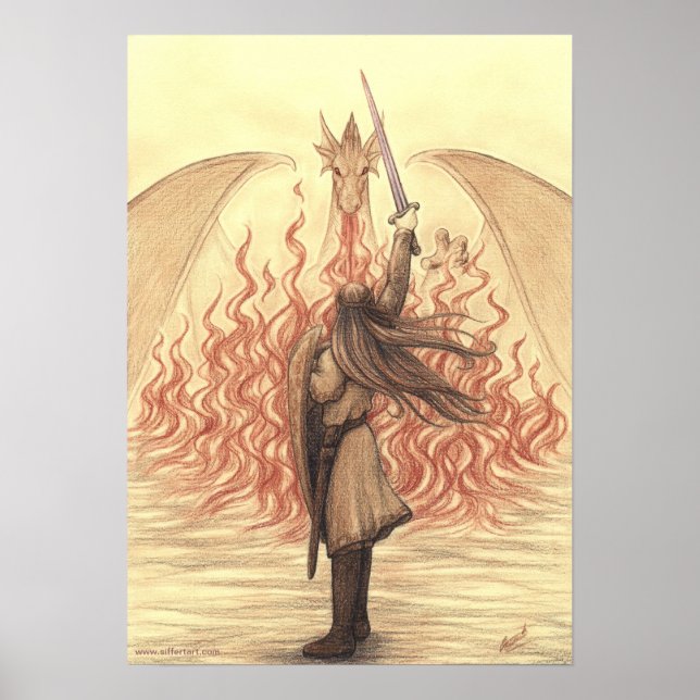 Elf vs Dragon Poster (Front)