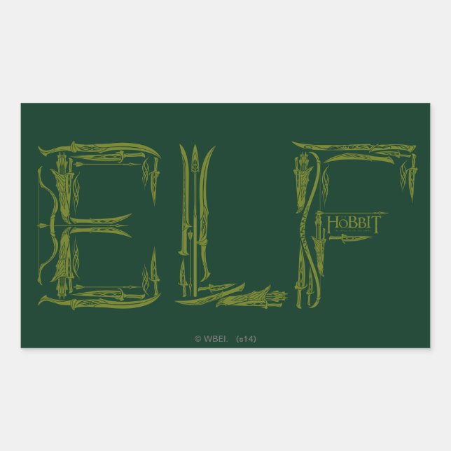 Elf Weapons Collage Rectangular Sticker (Front)