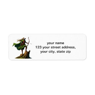 Elf with Bow Return Address Label
