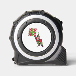 Elf With Polka Dot Gift tape measure 1