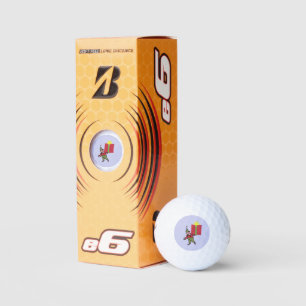 Elf With Red Box Bridgestone e6 golf balls 3 pk