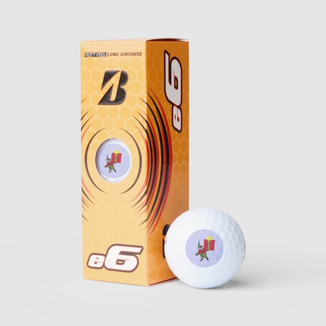 Elf With Red Box Bridgestone e6 golf balls 3 pk (Packaging)