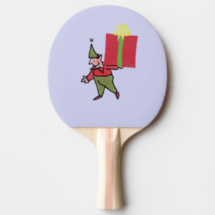 Elf With Red Box purple ping pong paddle