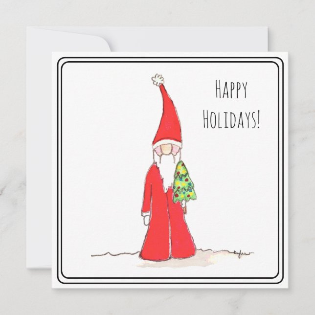 Elf with Tree Card (Front)
